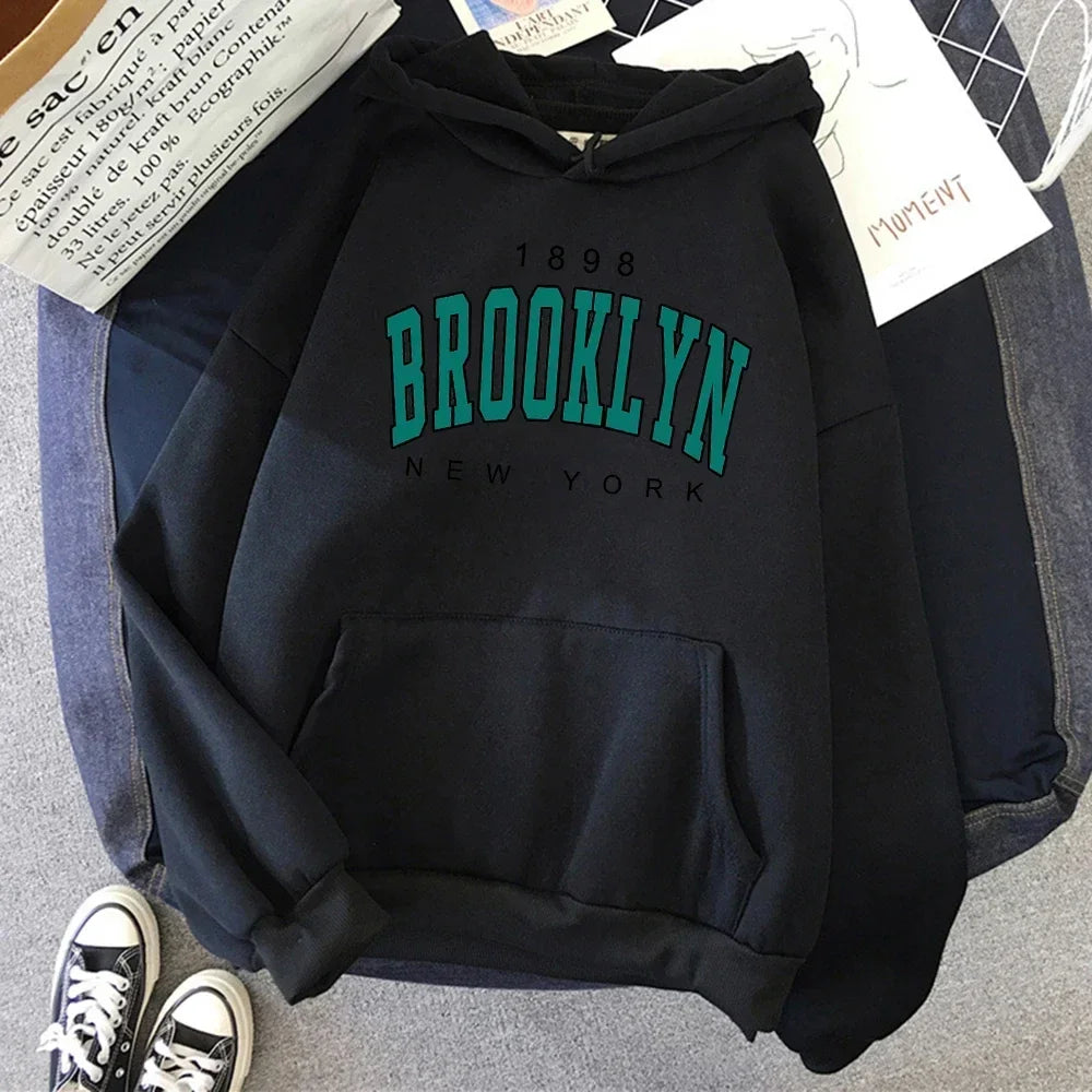 Brooklyn print hoodie