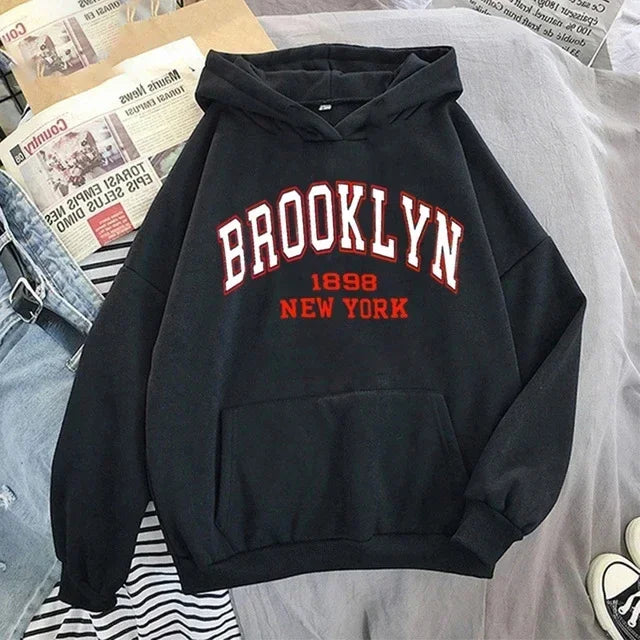 Brooklyn print hoodie