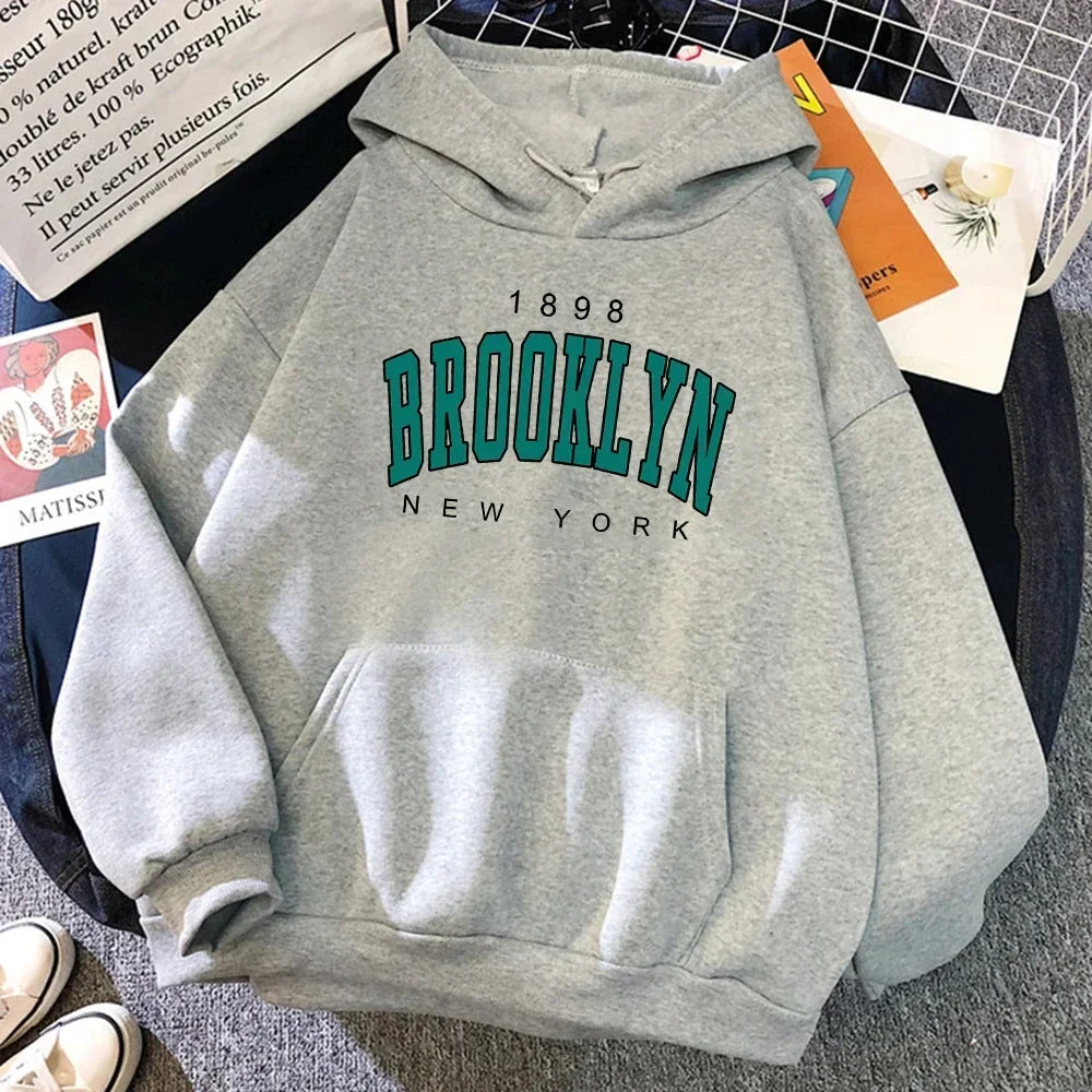 Brooklyn print hoodie