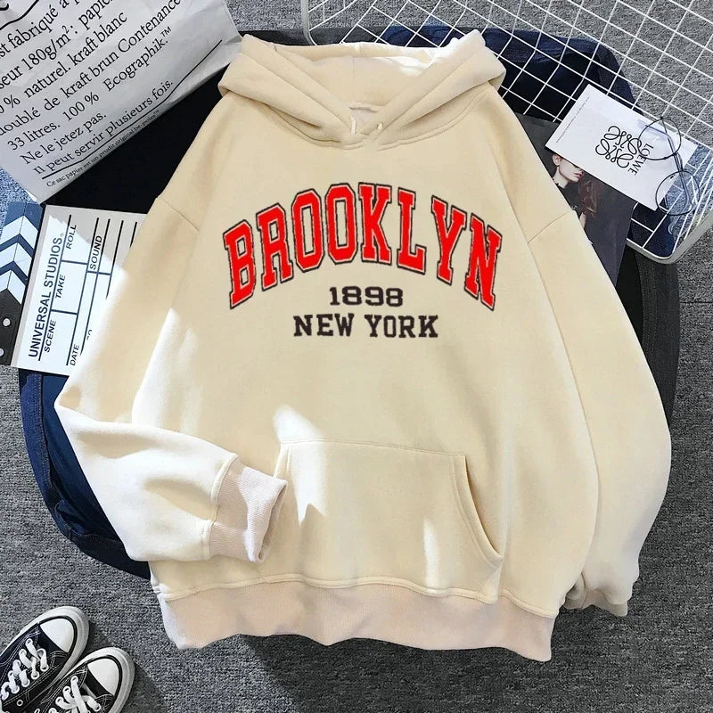 Brooklyn print hoodie